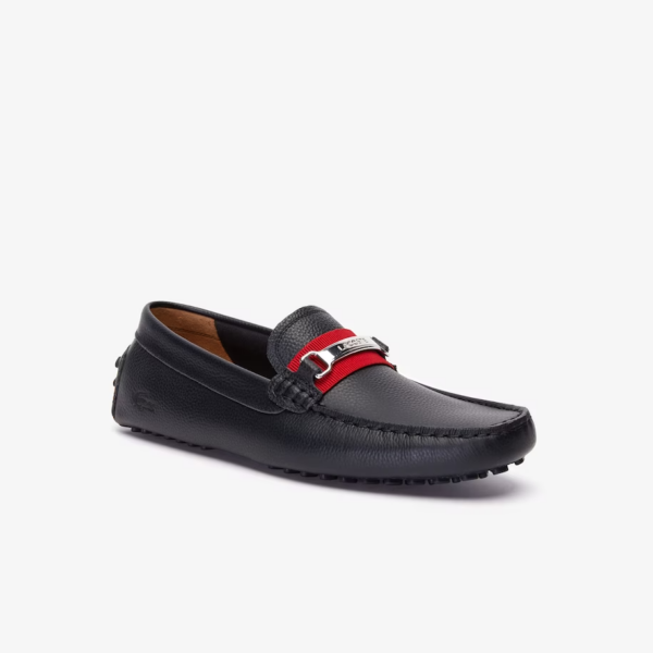 Giày Lacoste Ansted Leather Drivers 'Black' 38CMA0084-1B5 - Ảnh 2