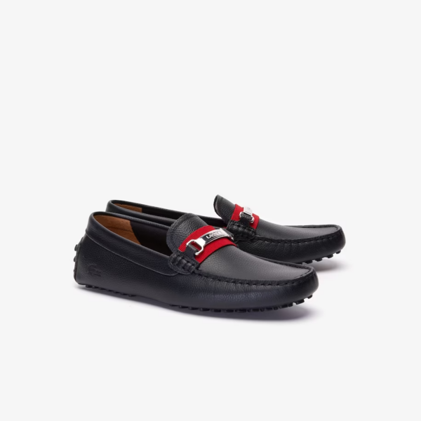 Giày Lacoste Ansted Leather Drivers 'Black' 38CMA0084-1B5 - Ảnh 3