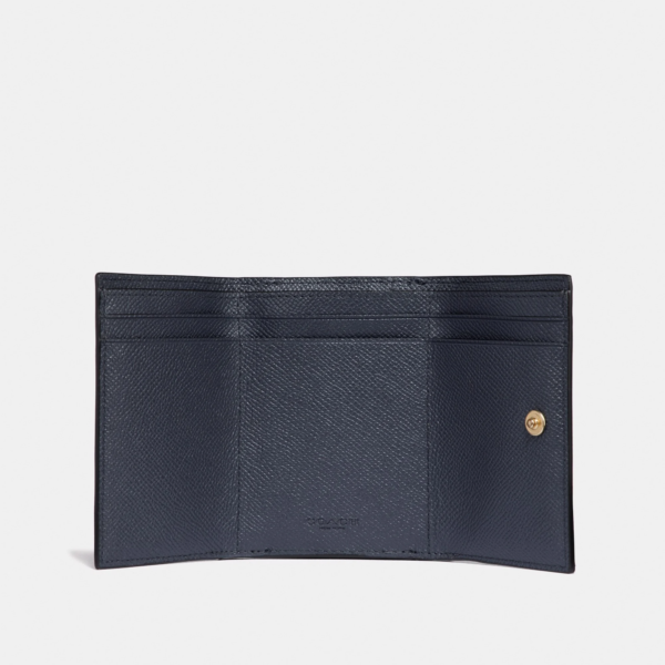 Ví Coach Small Flap Wallet Navy LDN2QKFLPN - Ảnh 2