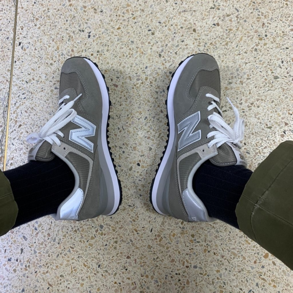 Giày New Balance 574 Classic 'Grey White' WL574EVG - Ảnh 4