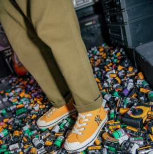 Alternative view of Giày MLB Playball Corduroy Yellow Denim 72SHPC011-50D