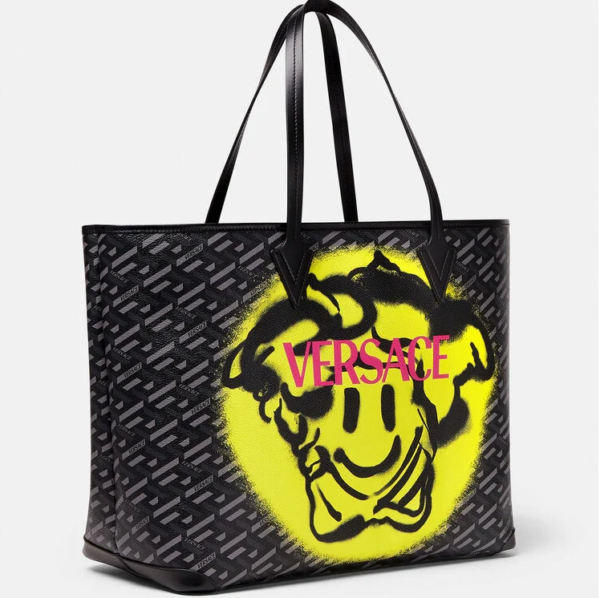 Túi Versace Medusa Tag Tote Black Gray 1001767-1A02013-5B05E - Ảnh 5