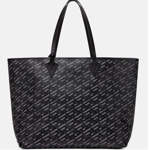 Túi Versace Medusa Tag Tote Black Gray 1001767-1A02013-5B05E - Ảnh 4