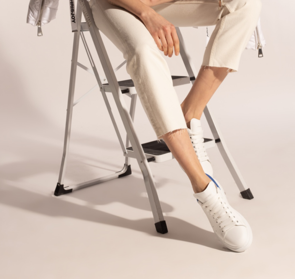 Giày Alexander McQueen Wmns Oversized Sneaker 'White Electric Blue' - Ảnh 2