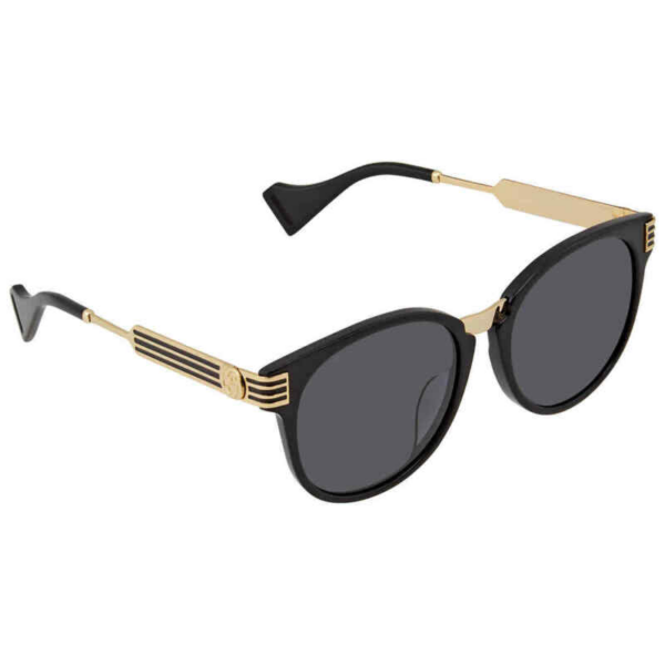 Kính Gucci Round Unisex Sunglasses 'Grey' GG0586SA-001-55 - Ảnh 2