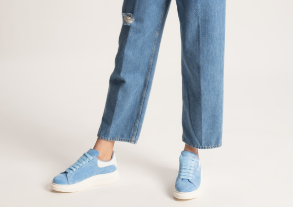 Giày Alexander McQueen Oversized Sneakers 'Blue' 650792-WIA51-4437 - Ảnh 6