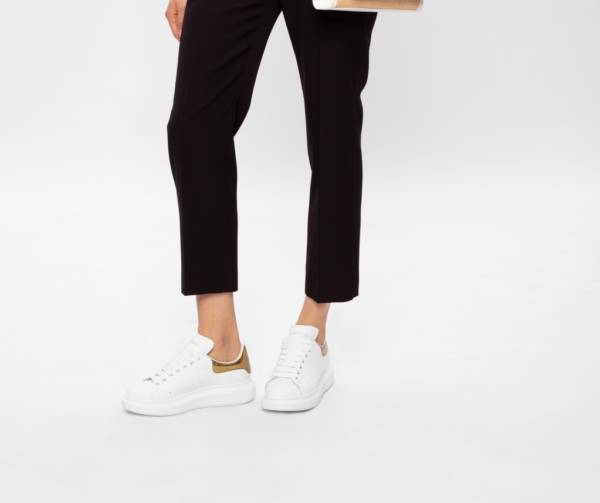 Giày Alexander McQueen Wmns Oversized Sneaker 'Gold Crocodile' 553770-WHYBQ-9075 - Ảnh 5