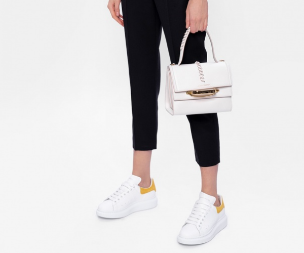 Giày Alexander McQueen Wmns Oversized Sneaker 'White Mimosa' 650788-WHZ4K-9718 - Ảnh 2