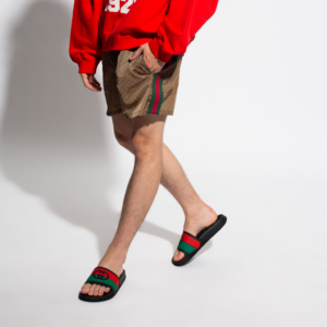 Dep Gucci Slide 'Interlocking G - Black Red Green' 655265-JFA00-8815