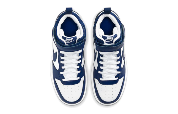 Giày Nike Court Borough Mid 2 GS 'White Blue Void' CD7782-107 - Ảnh 4