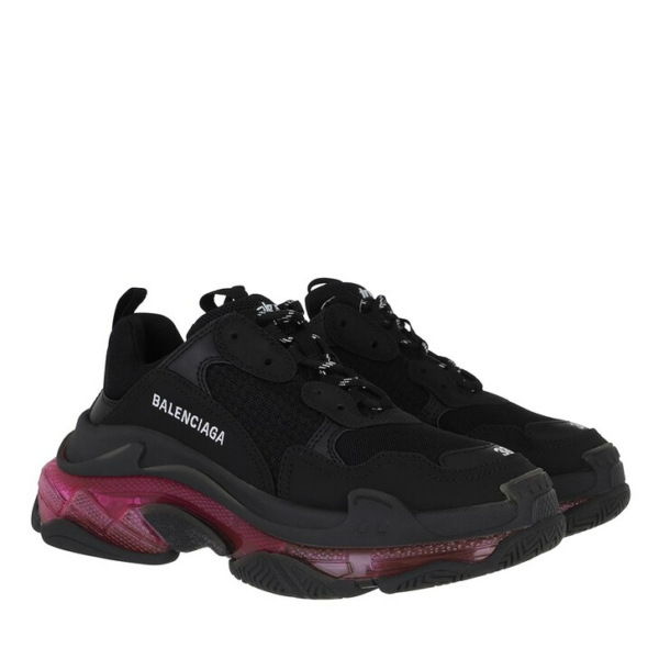 Giày Balenciaga Triple S Sneaker 'Clear Sole Black Pink Neon' 541624-W2FR1-1053 - Ảnh 2