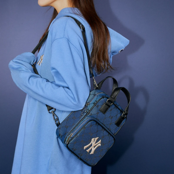 Túi MLB Monogram Diamond Jacquard Mini Backpack 3ABKS031N-50BLD - Ảnh 8