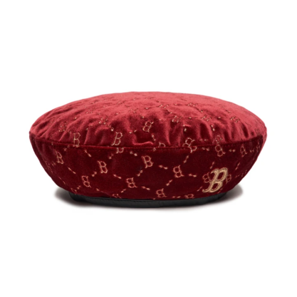 Mũ MLB Diamond Monogram Velvet Beret Boston Red Sox 3ACBVG016-43WIS - Ảnh 2