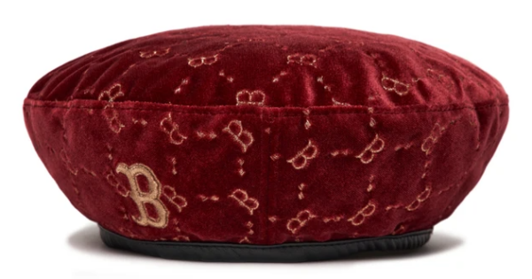 Mũ MLB Diamond Monogram Velvet Beret Boston Red Sox 3ACBVG016-43WIS