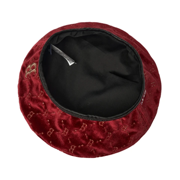 Mũ MLB Diamond Monogram Velvet Beret Boston Red Sox 3ACBVG016-43WIS - Ảnh 3
