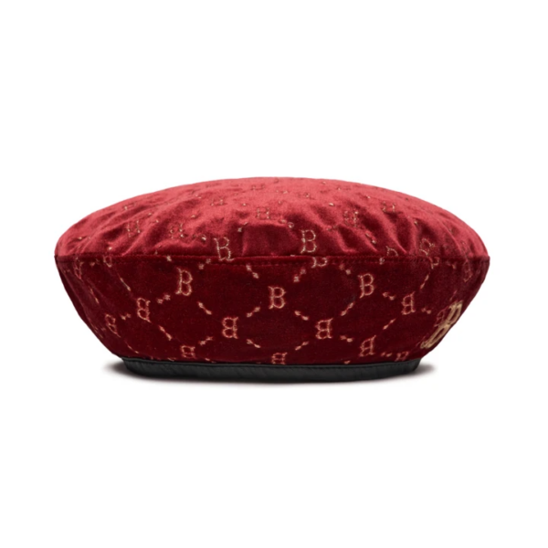Mũ MLB Diamond Monogram Velvet Beret Boston Red Sox 3ACBVG016-43WIS - Ảnh 4