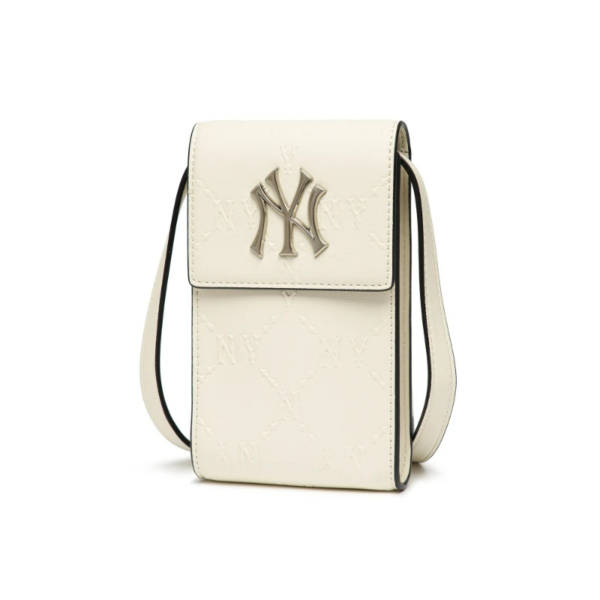 Túi MLB Monogram Diamond Embo Cell Phone Cross Bag NY Yankees 3ACRH041N-50CRS - Ảnh 2