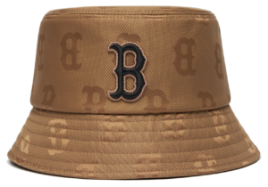 Mũ MLB Monogram Nylon Jacquard Hat Boston Red Sox Beige 3AHTM021N-43BGD