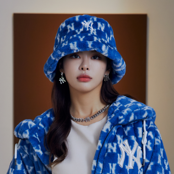 Mũ MLB Monogram Hat New York Yankees Blue 3AHTM0316-50BLD - Ảnh 2