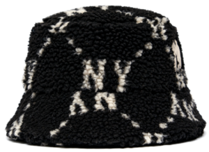 Mũ MLB Monogram Diamond Fleece Bucket Hat New York Yankees 3AHTM1316-50BKS