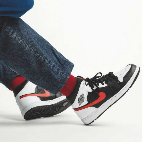 Giày Nike Air Jordan 1 Mid 'Chile Red' 554724-075 - Ảnh 2