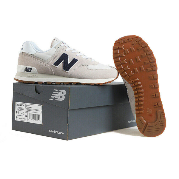 Giày New Balance 574 Running 'Beige Navy' ML574SCD - Ảnh 6