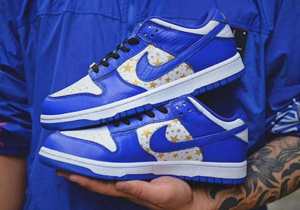 Giày Nike Supreme x Dunk Low OG SB QS 'Hyper Royal' DH3228-100 - Ảnh 6