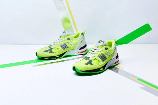 Giày New Balance Aries x 991 'Neon Yellow' M991AFL - Ảnh 5