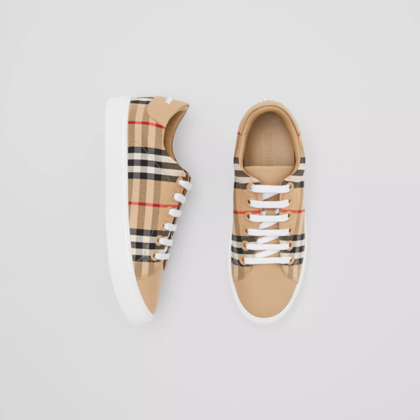 Giày Burberry Vintage Check And Leather 'Archive Beige' - Ảnh 4