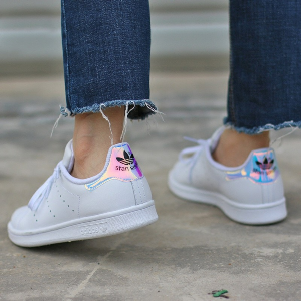 Giày Adidas Orginals Stan Smith  White Iridescent 'Hologram' AQ6272 - Ảnh 3