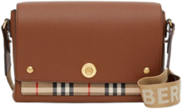 Túi Burberry Vintage Check and Leather Note Crossbody Bag 'Tan'