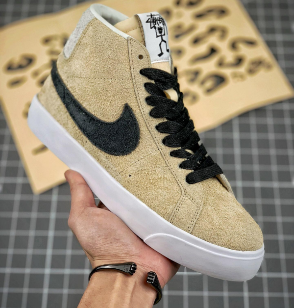 Giày Nike Stussy x Blazer Mid SB 'Midwest Gold' AH6158-700 - Ảnh 12