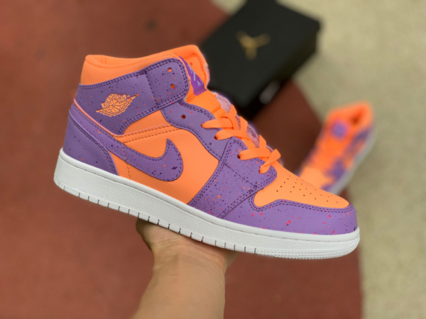 Giày Nike Air Jordan 1 Mid SE GS 'Atomic Pulse' AV5174-800 - Ảnh 5