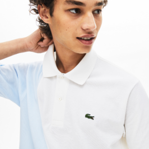 Ao Lacoste Pique Polo Shirt 'Light Blue Navy' PH8526-ZDJ