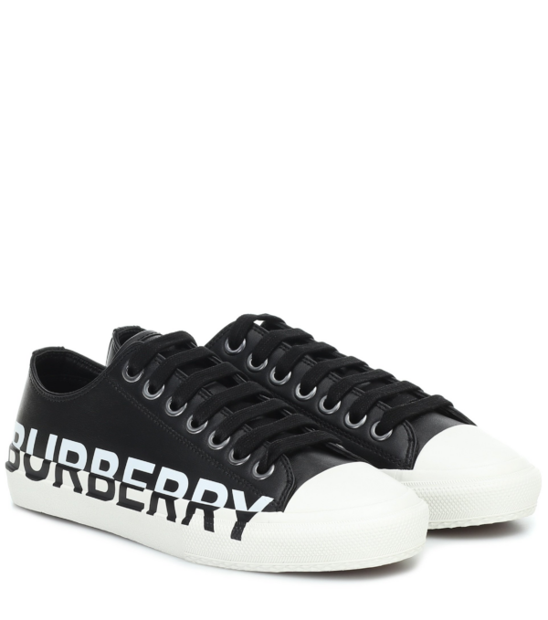 Giày Burberry Logo Print Two-tone Cotton Gabardine 80182701 - Ảnh 6
