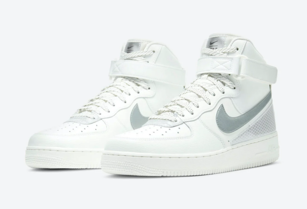 Giày Nike Air Force 1 High 07 LV8 x 3MSummit White Metallic Silver CU4159-100 - Ảnh 4