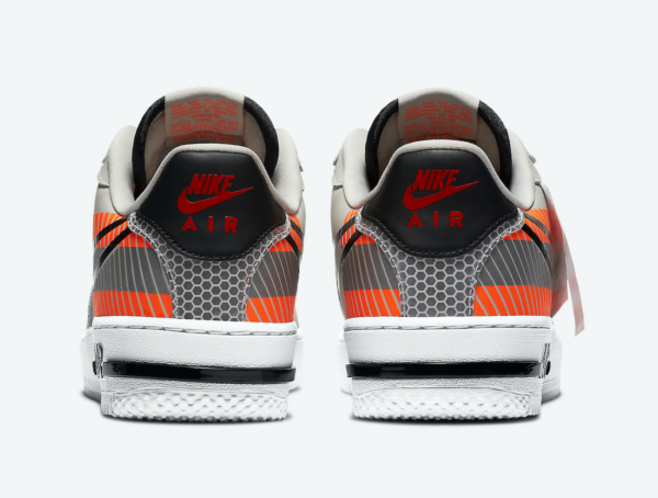 Giày Nike 3M x Air Force 1 Low Grey Vibrant Orange CT3316-002 - Ảnh 6