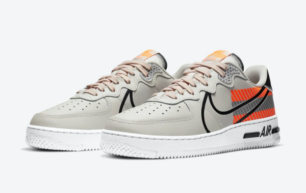 Giày Nike 3M x Air Force 1 Low Grey Vibrant Orange CT3316-002 - Ảnh 5