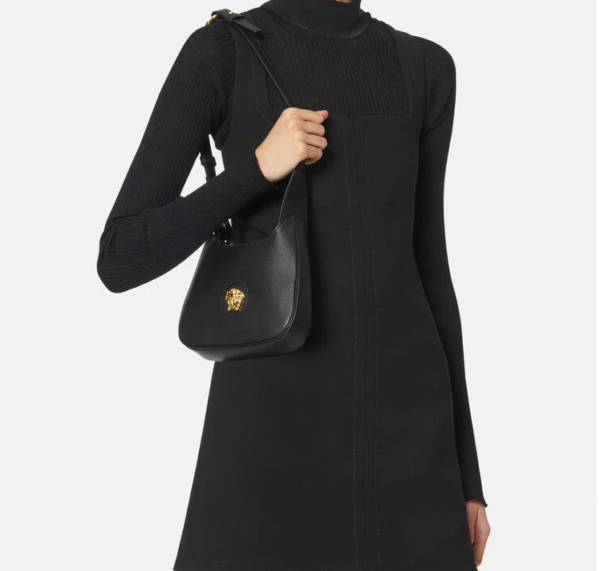 Túi Versace La Medusa Small Hobo Black 1000802-DVIT3T-1B00V - Ảnh 2
