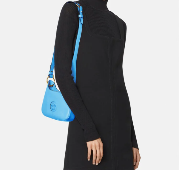 Túi Versace La Medusa Small Hobo DV Blue 1000802-DVIT3T-1U38V - Ảnh 5