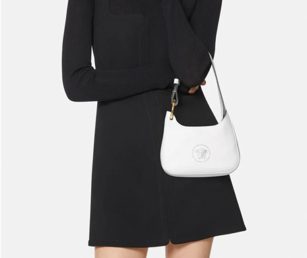 Túi Versace La Medusa Small Hobo White 1000802-DVIT3T-1W04V - Ảnh 2