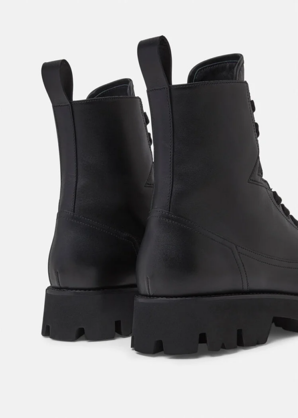 Giày Versace Leonidas Leather Boots Black 1000794-1A00633-1B090 - Ảnh 4