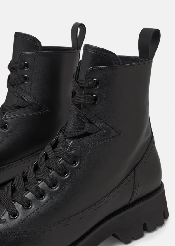 Giày Versace Leonidas Leather Boots Black 1000794-1A00633-1B090 - Ảnh 2