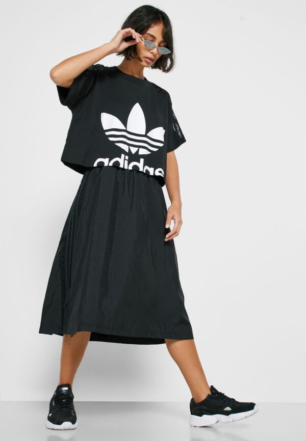 Áo Adidas Cropped Lace Tee Black FM1738 - Ảnh 5
