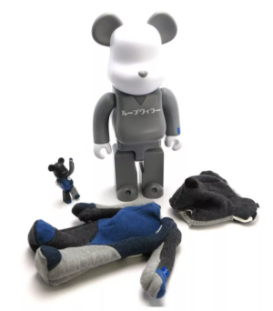 Alternative view of Mô Hình Bearbrick Loopwheeler Black Blue