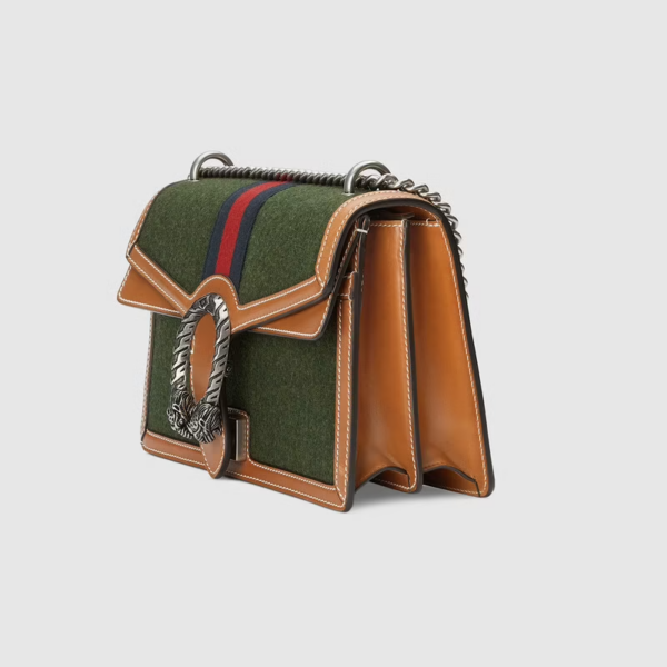 Túi Gucci Dionysus Small Shoulder Dark Green Wool Fabric 400249-HS3KN-3382 - Ảnh 4