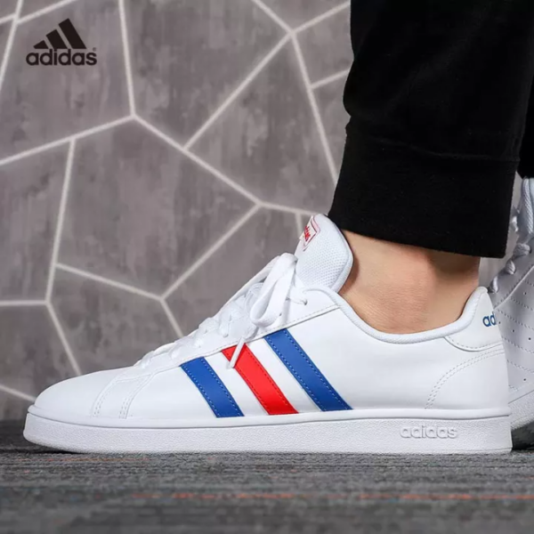 Giày Adidas Grand Court Base 'White Blue Active Red' EE7901 - Ảnh 2
