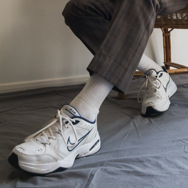 Giày Nike Air Monarch IV 'White Navy' 415445-102 - Ảnh 2