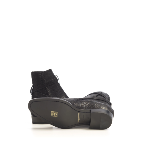 Giày Saint Laurent Low Boot Wyatt 30 Black 630482-1YO00-1000 - Ảnh 3