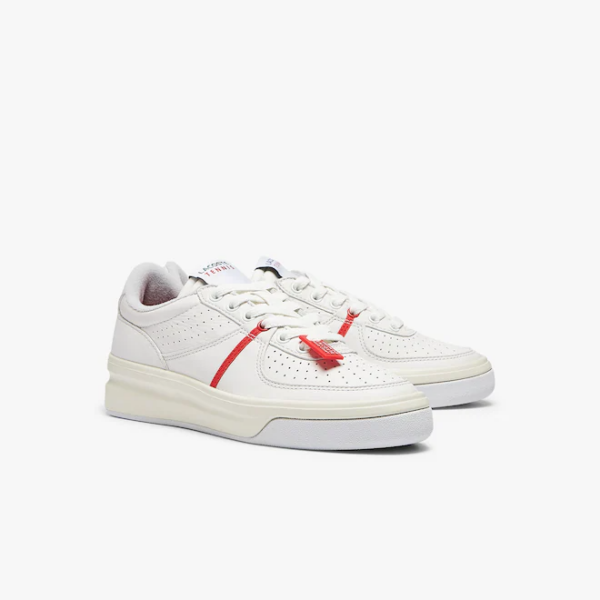 Giày Lacoste Quantace Leather Trainers White Red RZ0100W51C - Ảnh 2